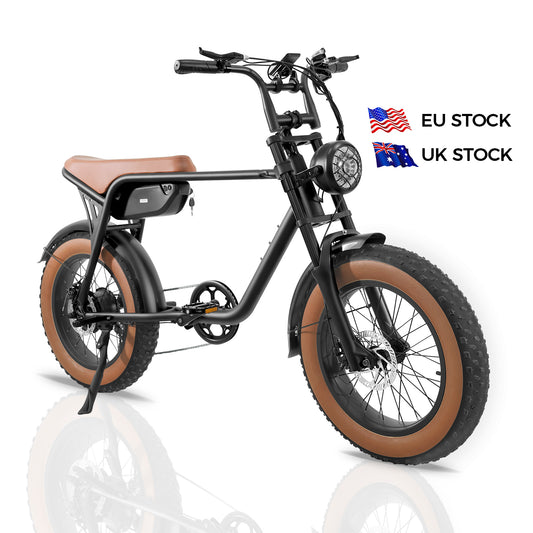 2024EU DIrect Warehouse OUXI V8 Alloy 20 Inch Air Tires Electric Bike 250W 48v 750w Electric Fat Tire Bike With Rear